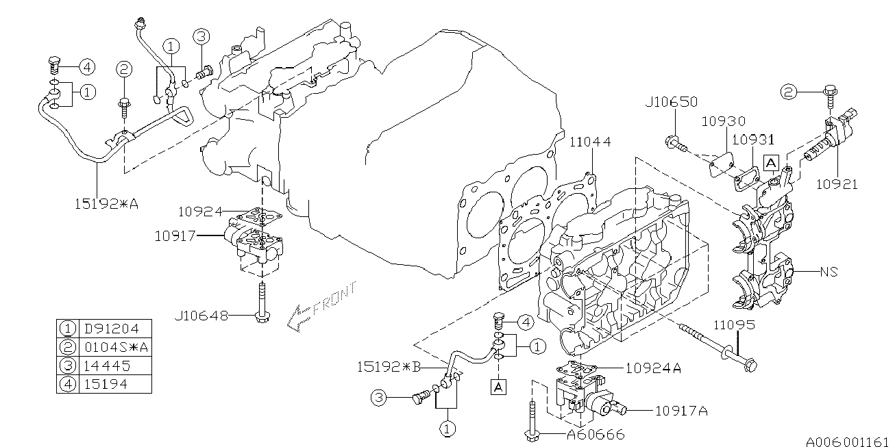 Subaru 11044-AA680 - Прокладка, головка циліндра autozip.com.ua