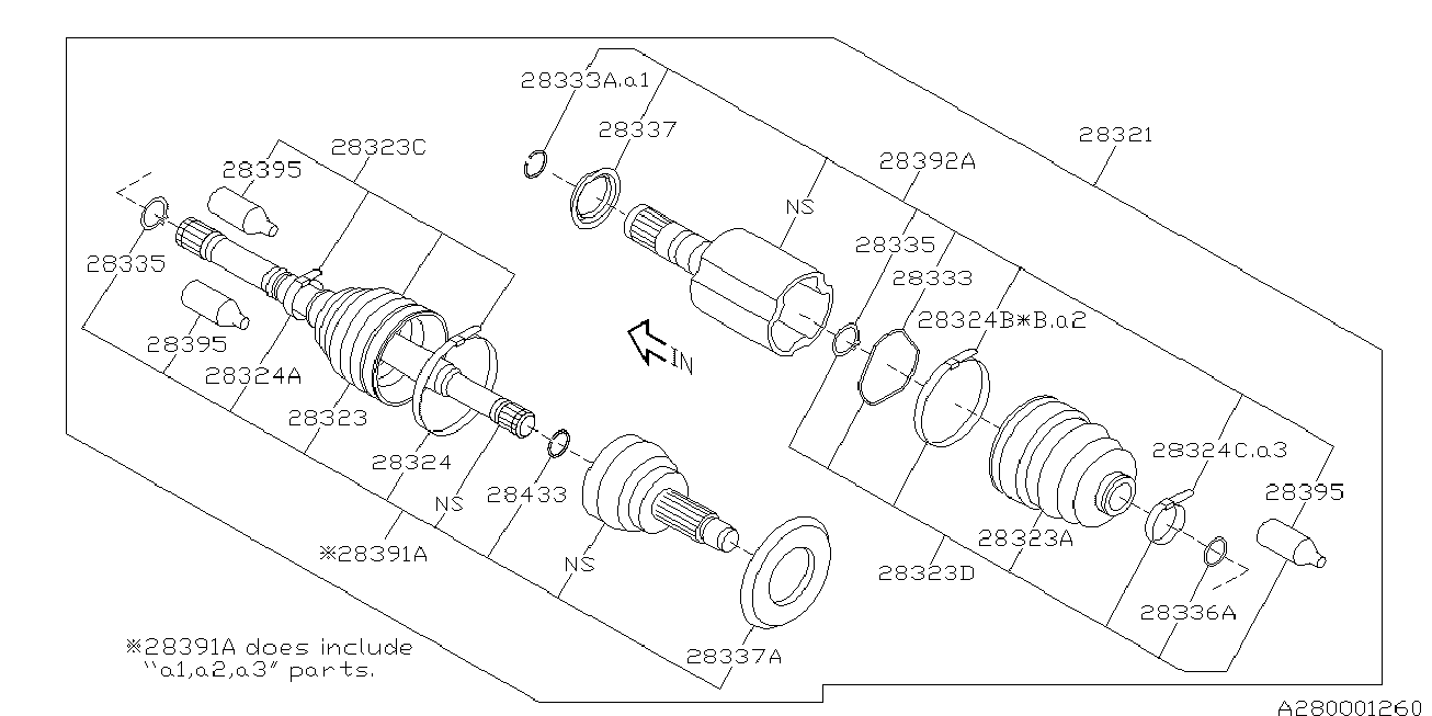 Subaru 28323-AG030 - Пильовик шруса autozip.com.ua