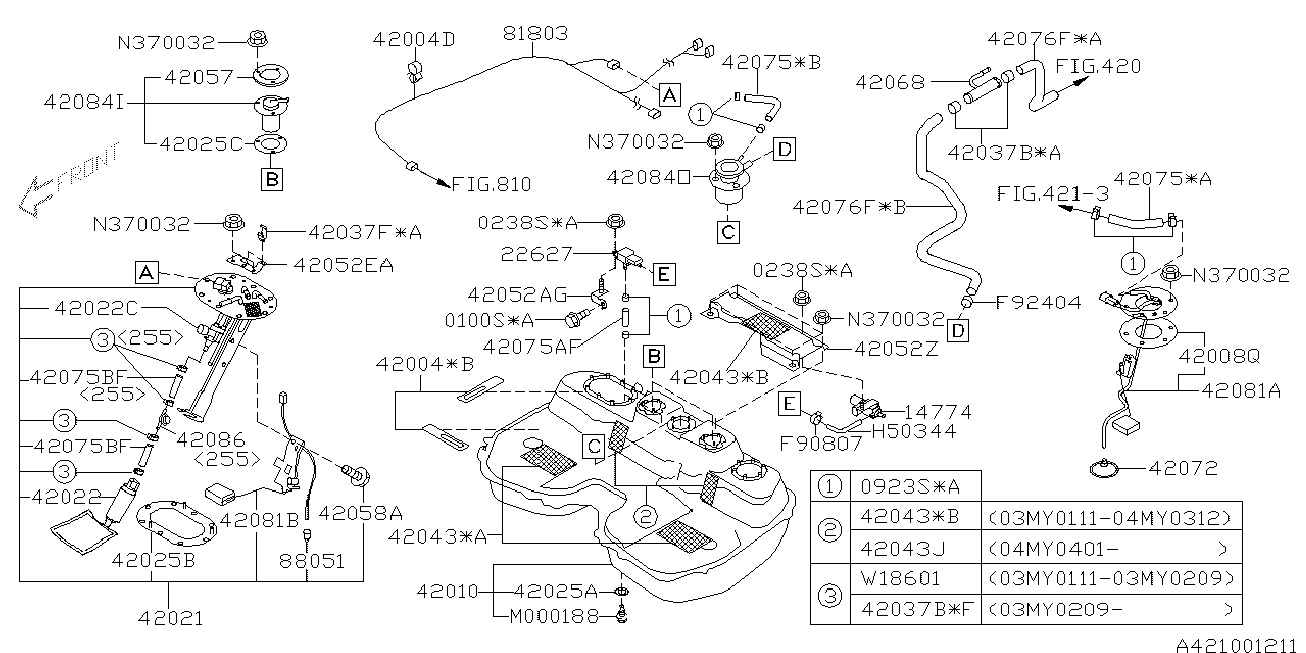 Subaru 42021 FE020 - Паливний насос autozip.com.ua