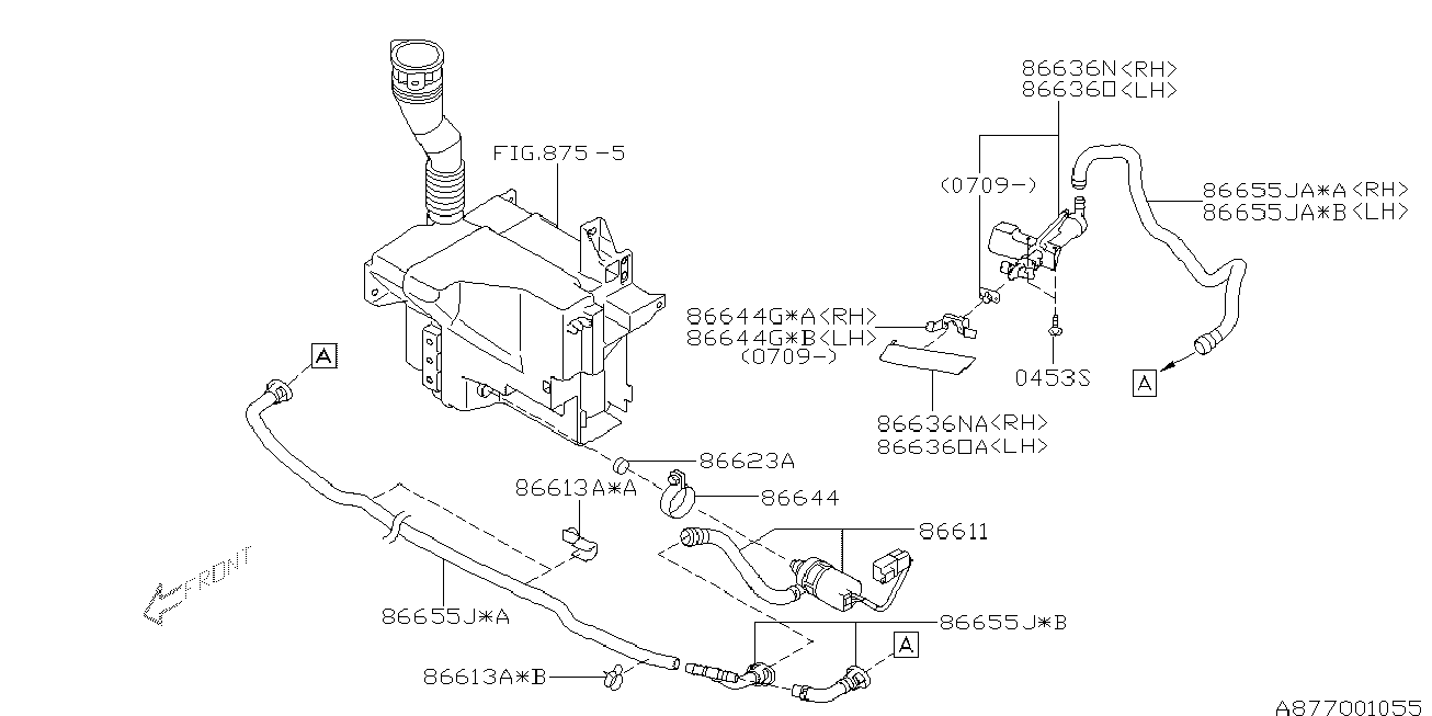 Subaru 86611AG200 - Водяний насос, система очищення вікон autozip.com.ua