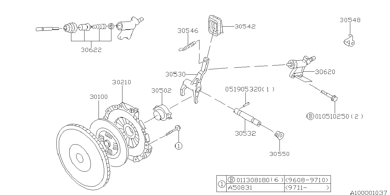 Subaru 30210-AA361 - Нажимной диск зчеплення autozip.com.ua