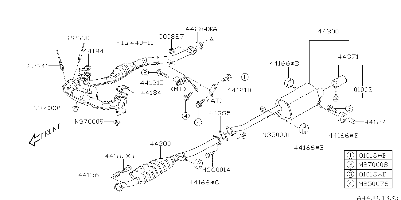 Subaru 22690-AA831 - Лямбда-зонд, датчик кисню autozip.com.ua