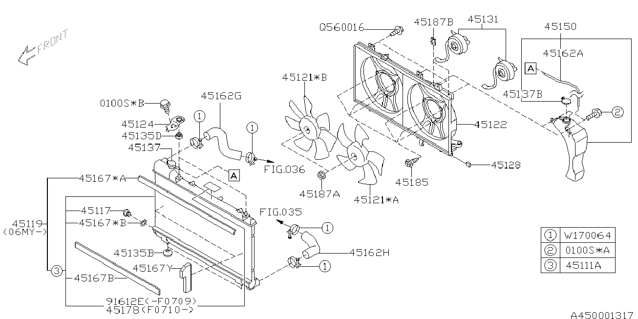 Subaru 45119SA040 - Радіатор, охолодження двигуна autozip.com.ua