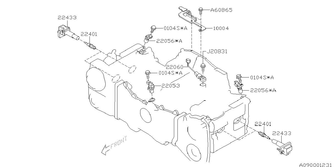 Subaru 22401-AA700 - Свічка запалювання autozip.com.ua