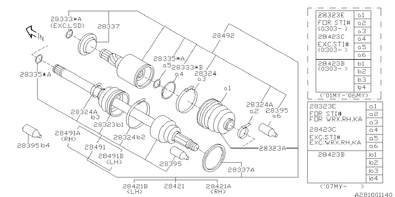 Subaru 28423-FE020 - Пильовик шруса autozip.com.ua