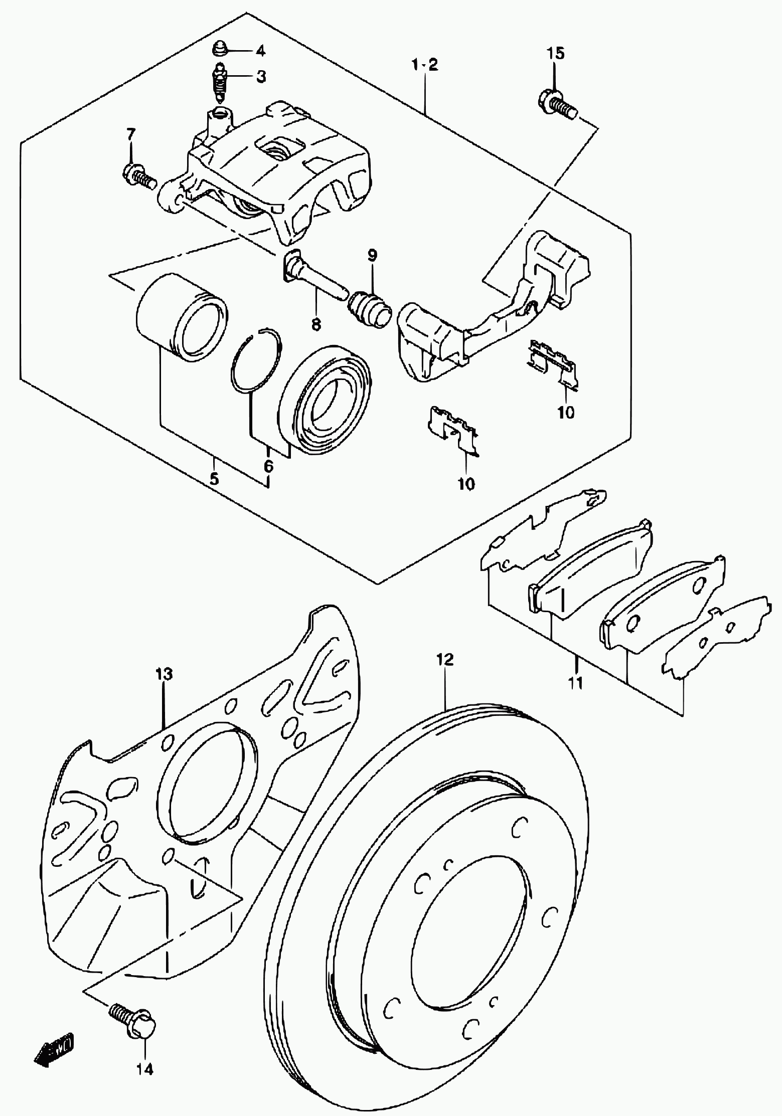 Suzuki 55101-84A00-999 - Гальмівний супорт autozip.com.ua