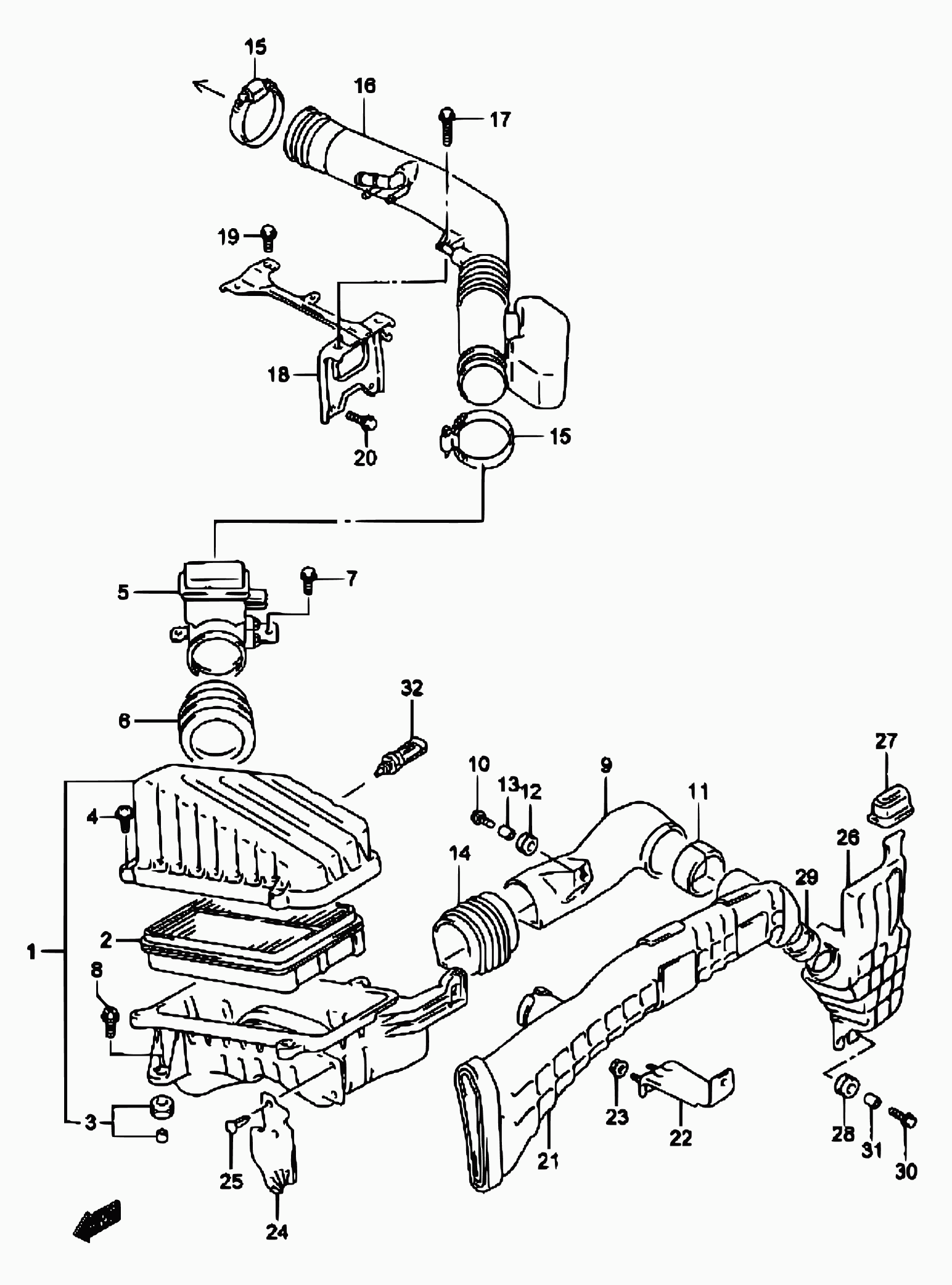 Suzuki 13780-58B00 - Повітряний фільтр autozip.com.ua