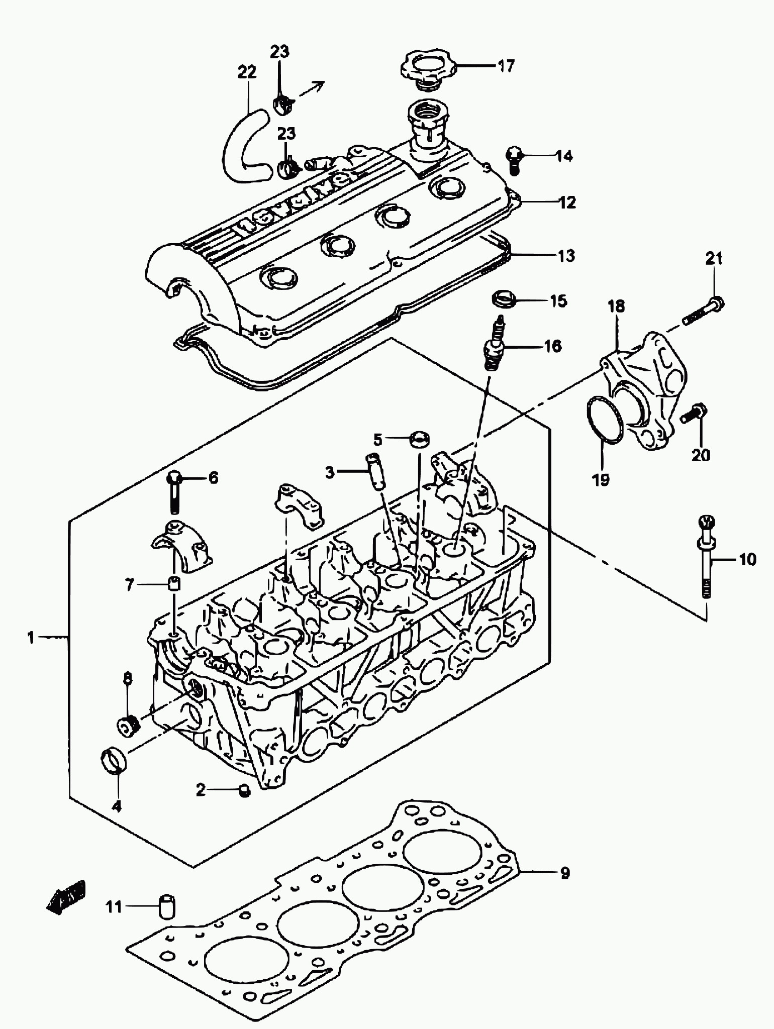 Suzuki 11100-57B02 - Головка циліндра autozip.com.ua