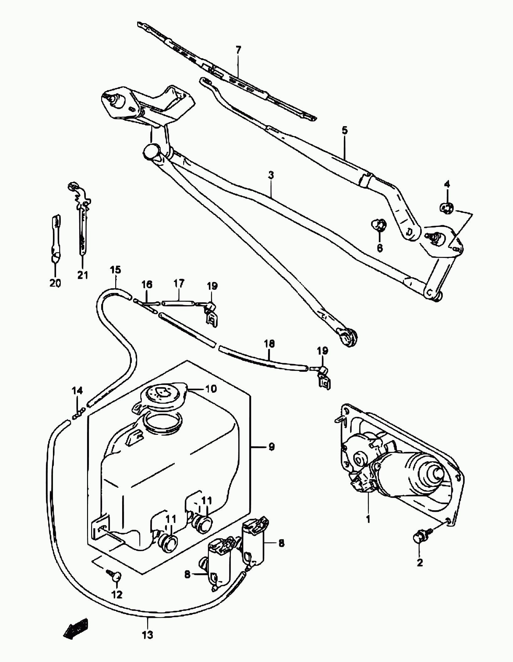 Suzuki 38410-66113 - Водяний насос, система очищення вікон autozip.com.ua