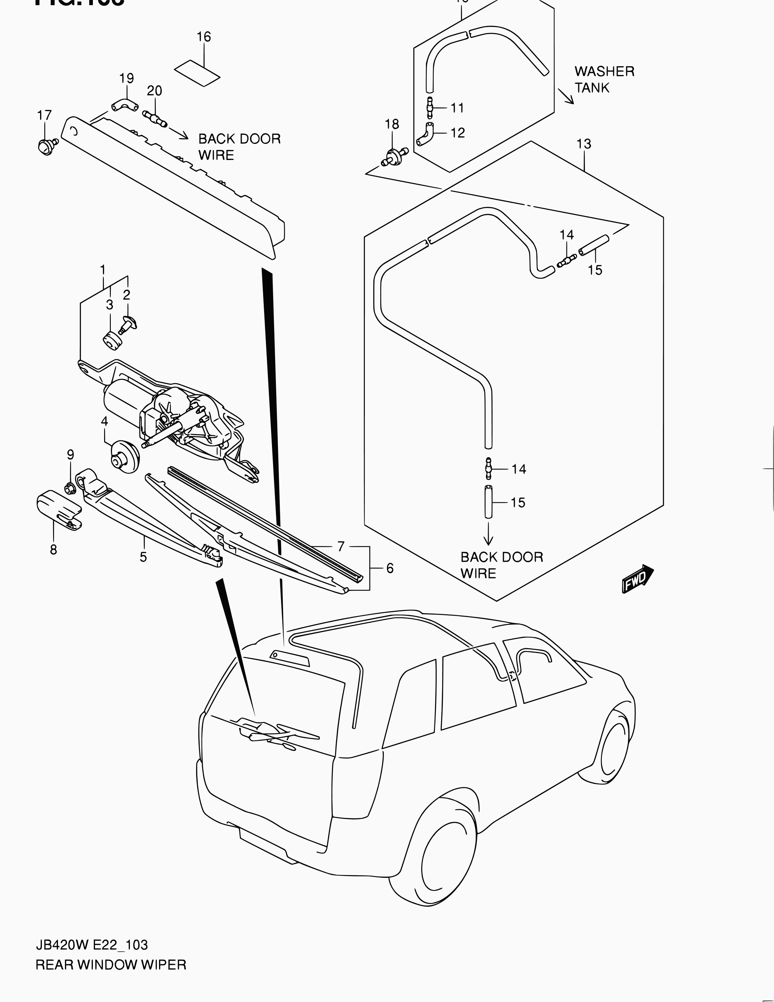 Suzuki 38496-56B00 - Розпилювач води для чищення, система очищення вікон autozip.com.ua