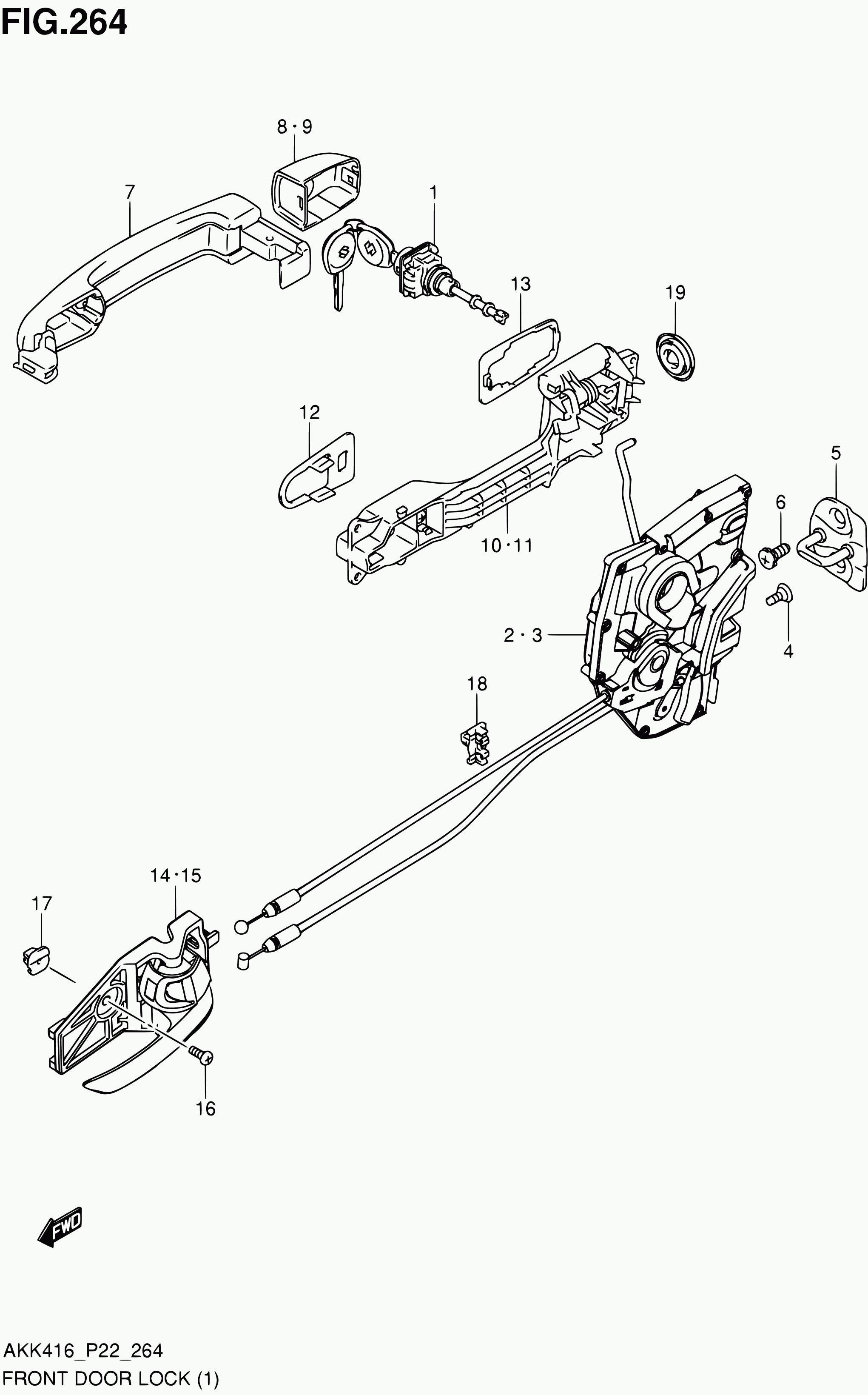 FIAT 82813-63J00-5PK - Ручка двері autozip.com.ua