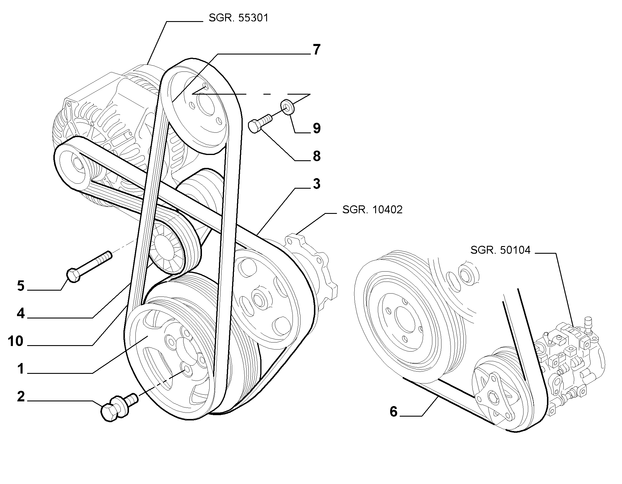 FIAT 46820063 - Поліклиновий ремінь autozip.com.ua