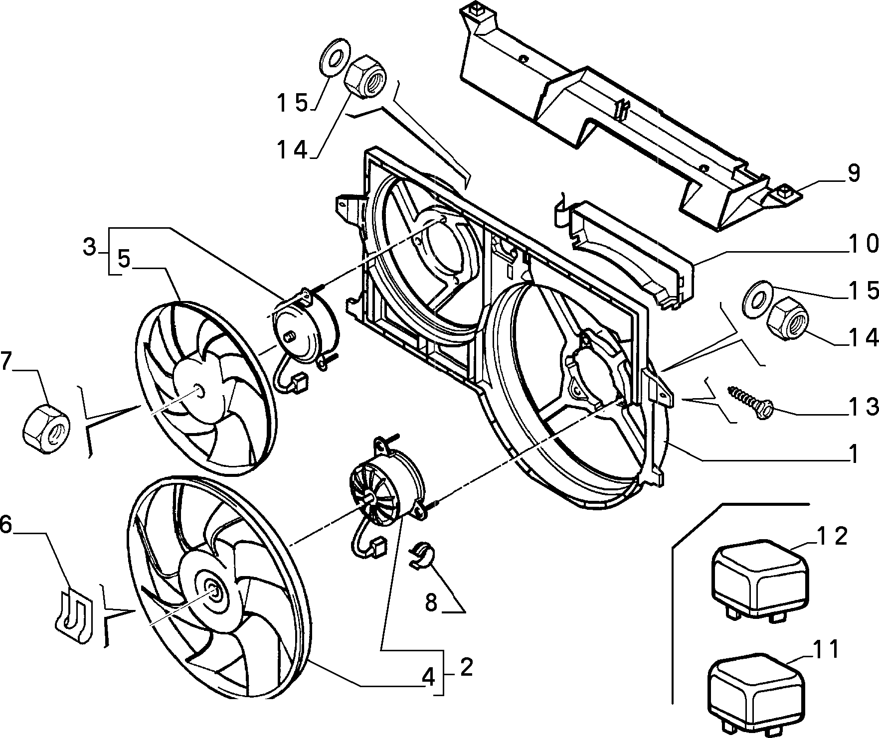 FIAT 1474411080 - Вентилятор, охолодження двигуна autozip.com.ua