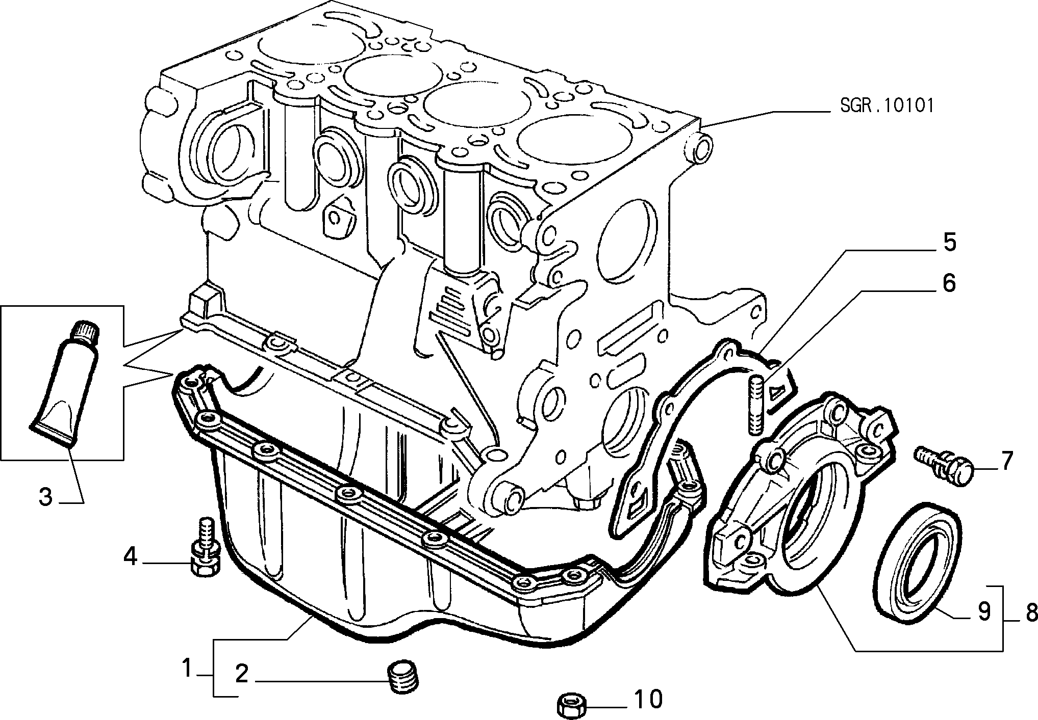 FIAT 46515152 - Масляний піддон autozip.com.ua