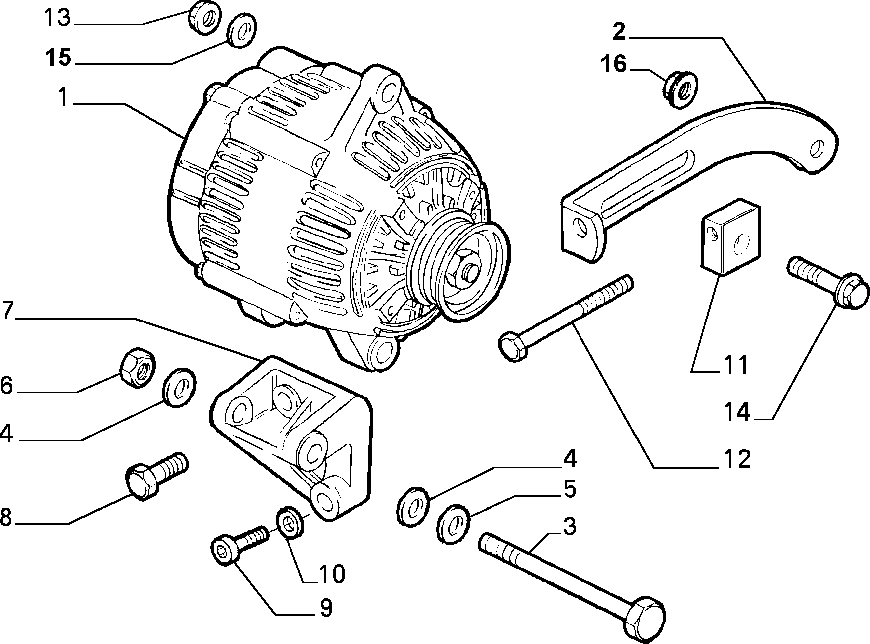 Alfarome/Fiat/Lanci 98490185 - Генератор autozip.com.ua