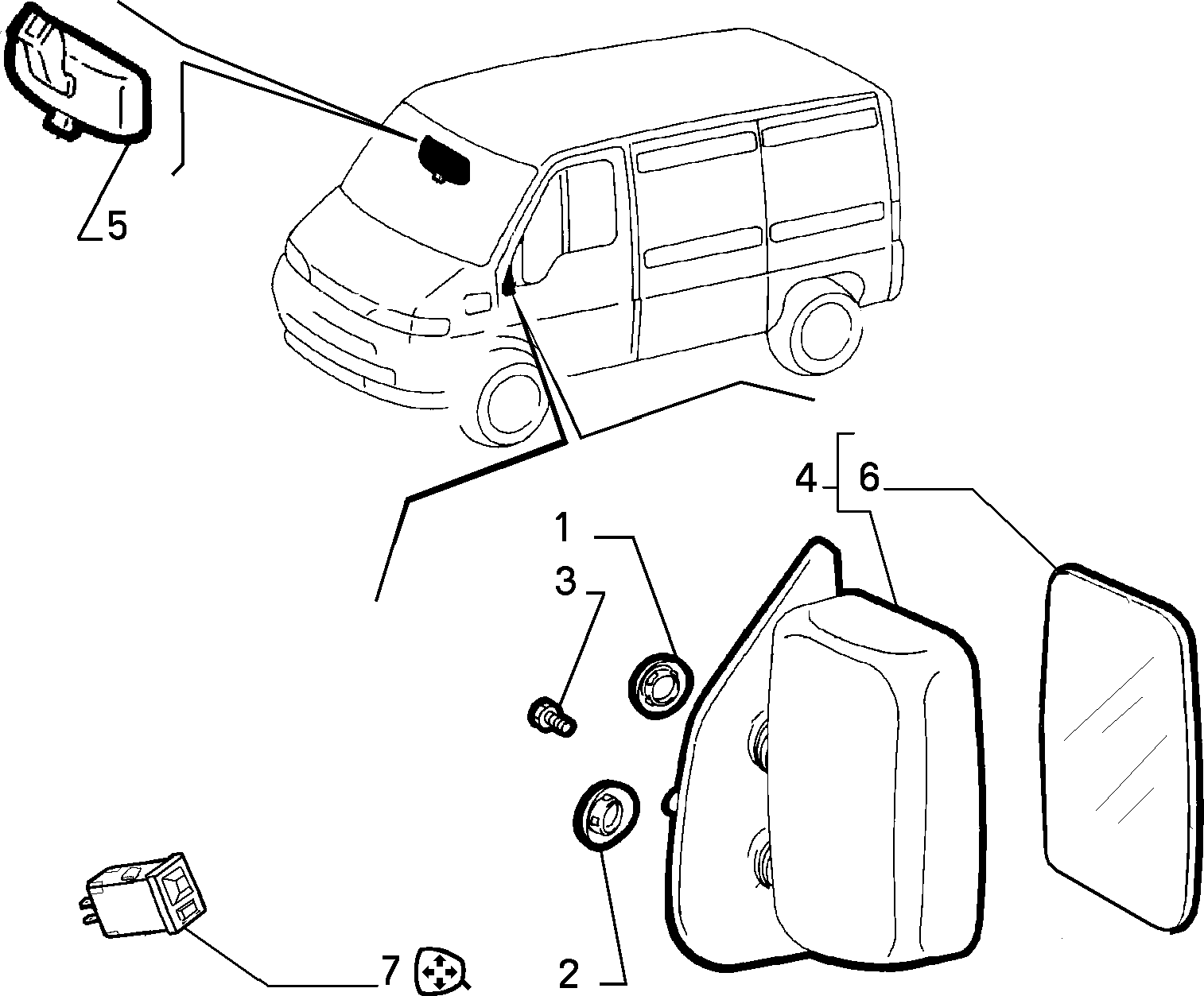 FIAT 7750625 - Дзеркальне скло, зовнішнє дзеркало autozip.com.ua