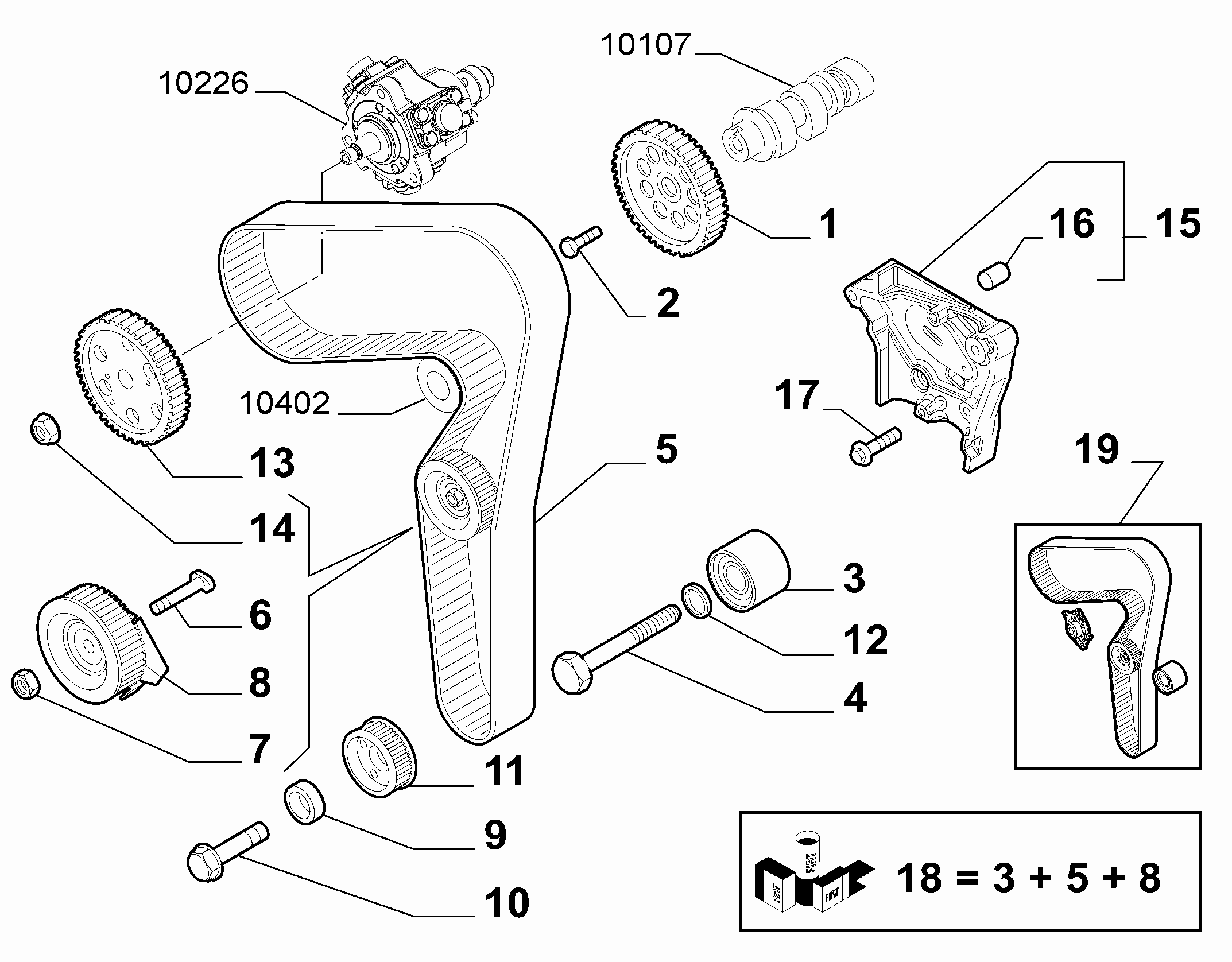 Chrysler 71754562 - Водяний насос + комплект зубчатого ременя autozip.com.ua