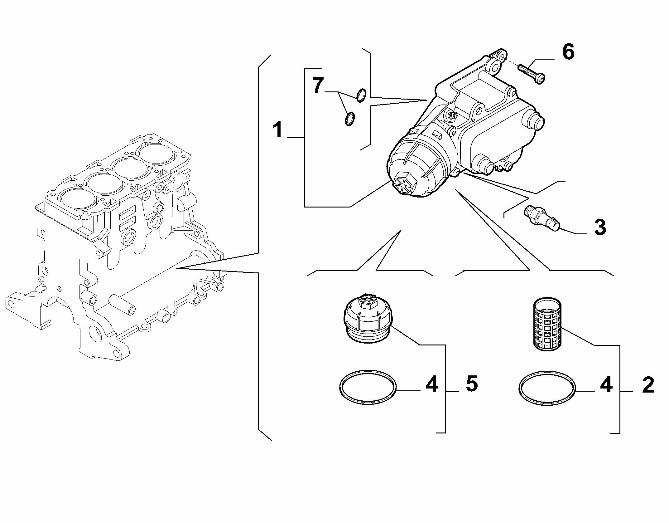 FIAT 55236754 - Масляний радіатор, рухове масло autozip.com.ua