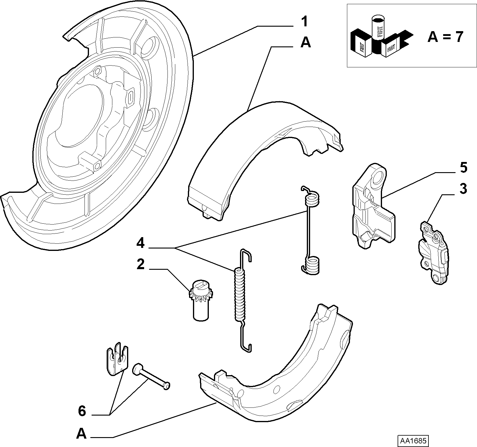 CITROËN 77364023 - Комплект гальм, ручник, парковка autozip.com.ua