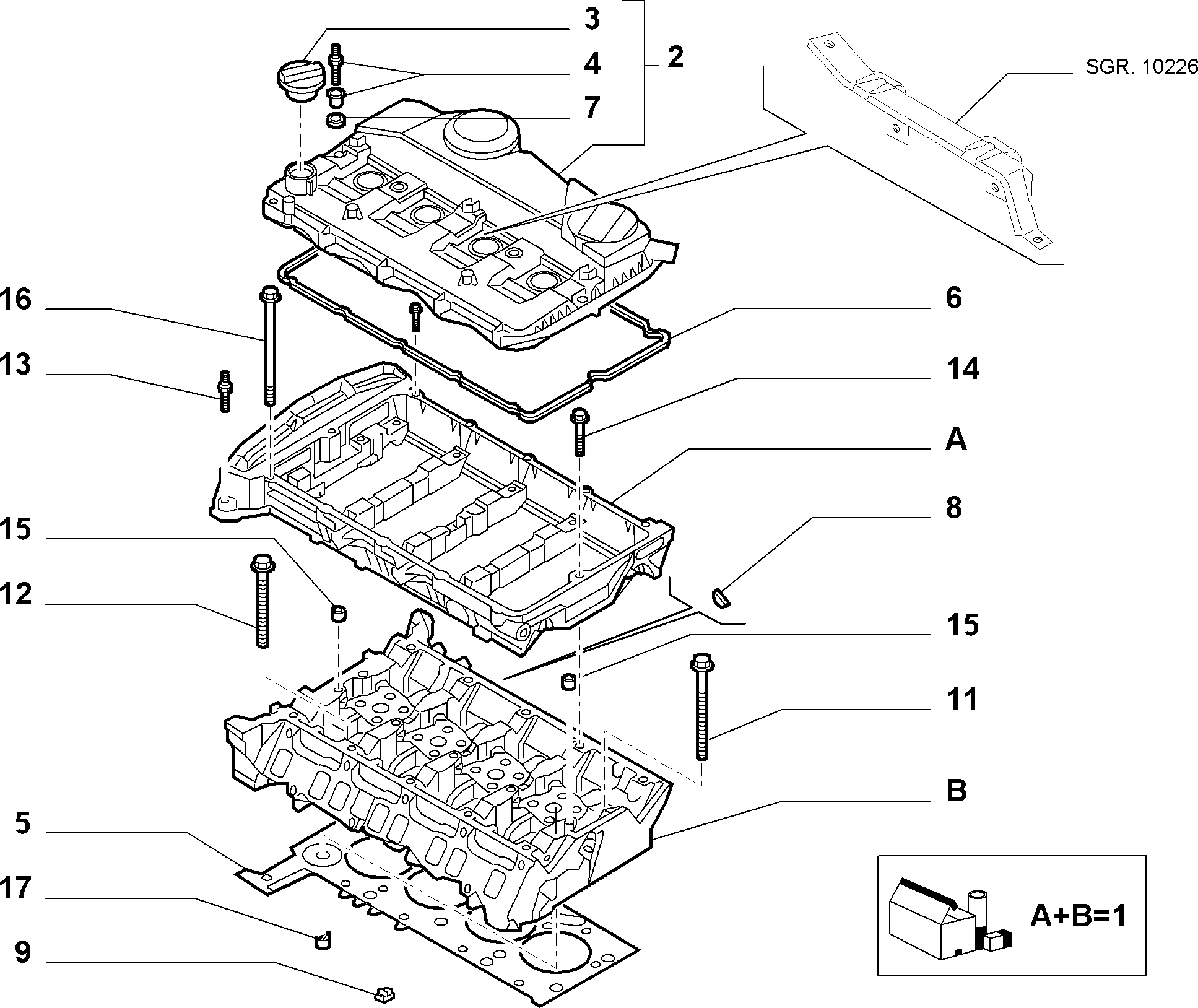 FIAT 9662221680 - Прокладка, кришка головки циліндра autozip.com.ua