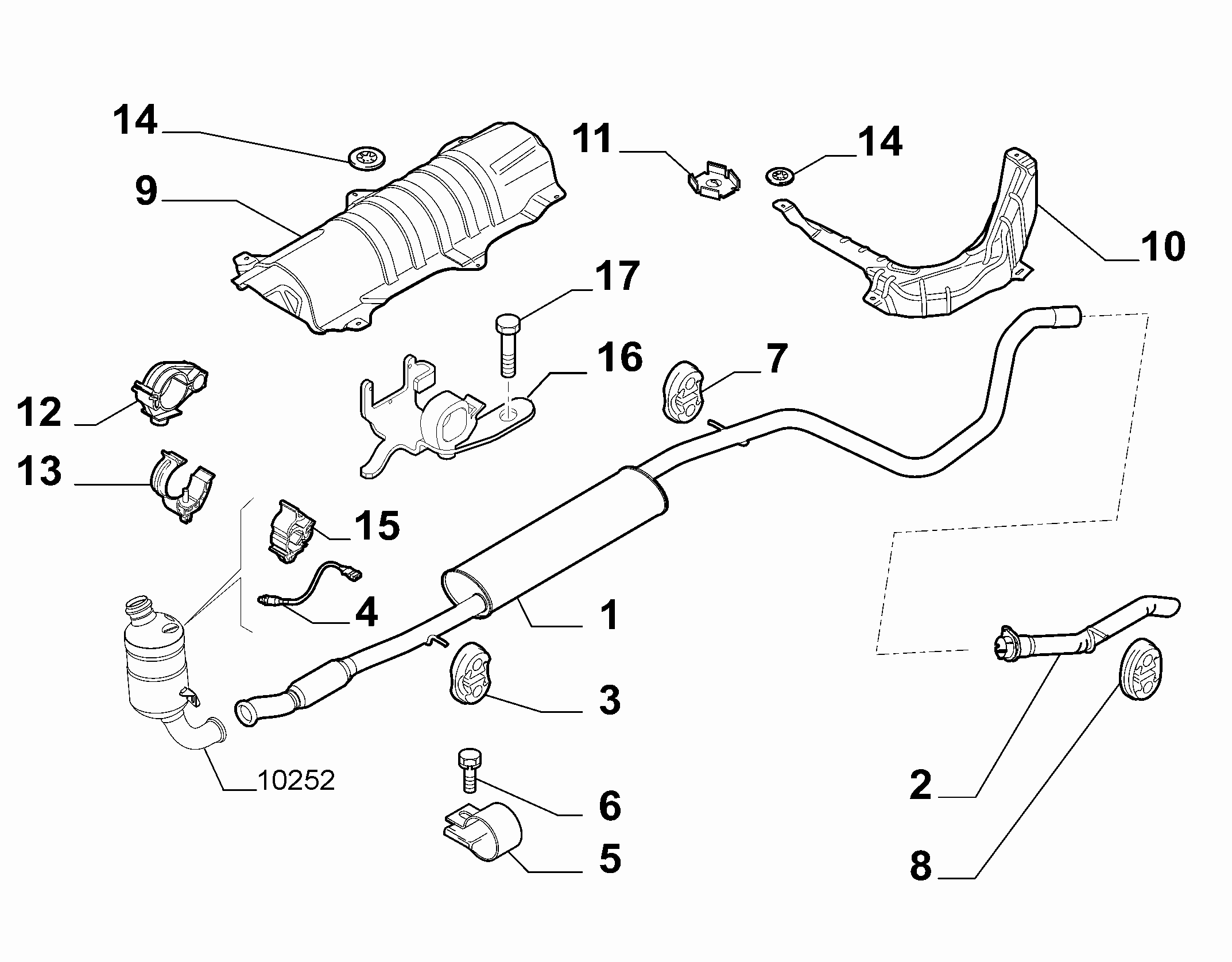 PEUGEOT 51802833 - Середній глушник вихлопних газів autozip.com.ua