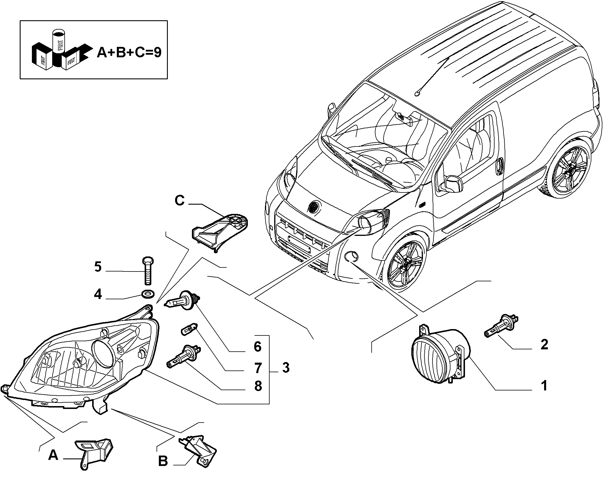 CITROËN 1353197080 - Основна фара autozip.com.ua