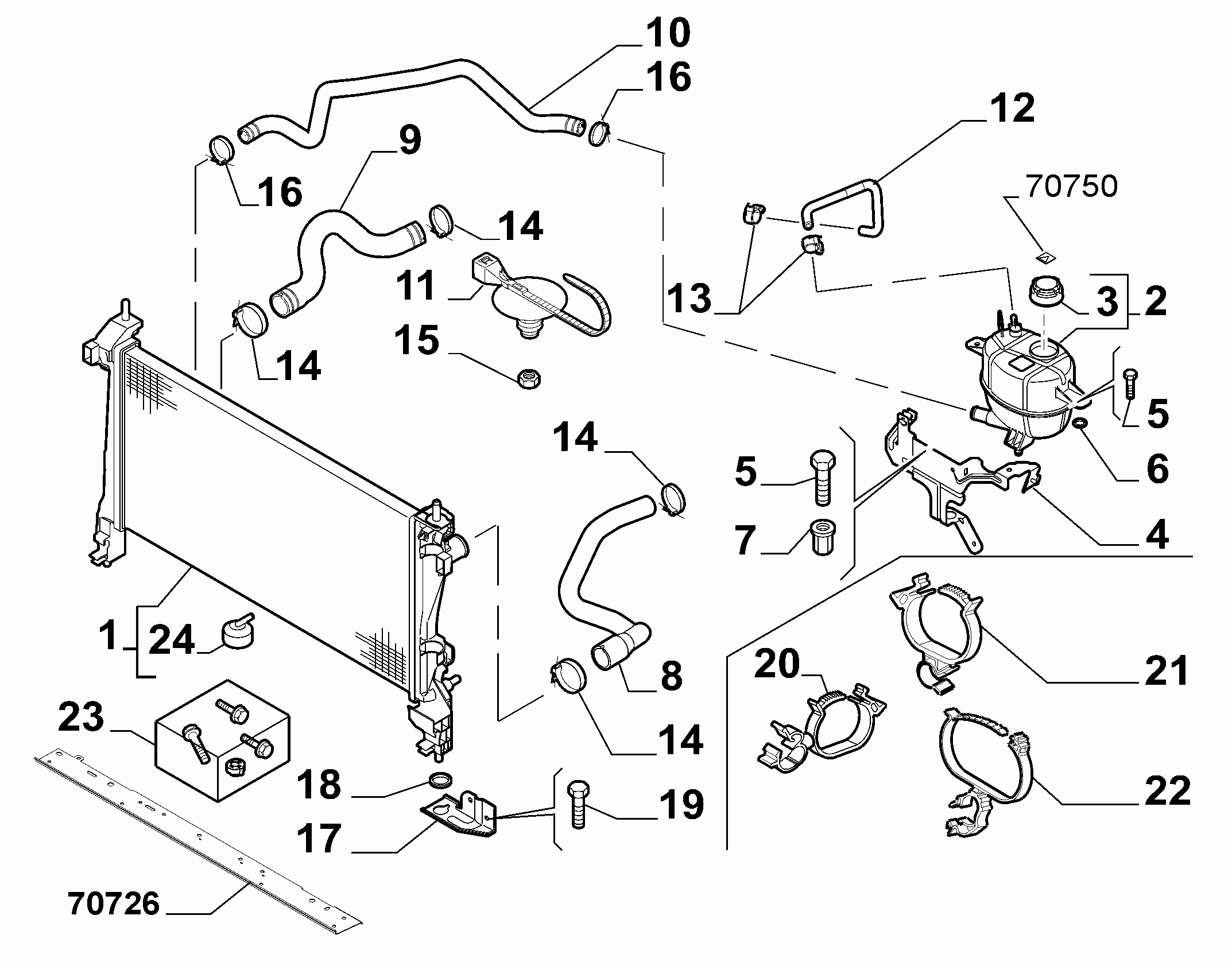 Alfarome/Fiat/Lanci 51780659 - Радіатор, охолодження двигуна autozip.com.ua