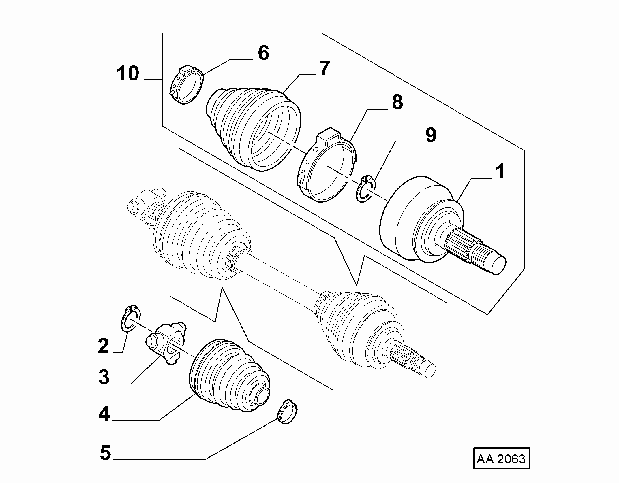 FIAT 46308518 - Шарнірний комплект, ШРУС, приводний вал autozip.com.ua