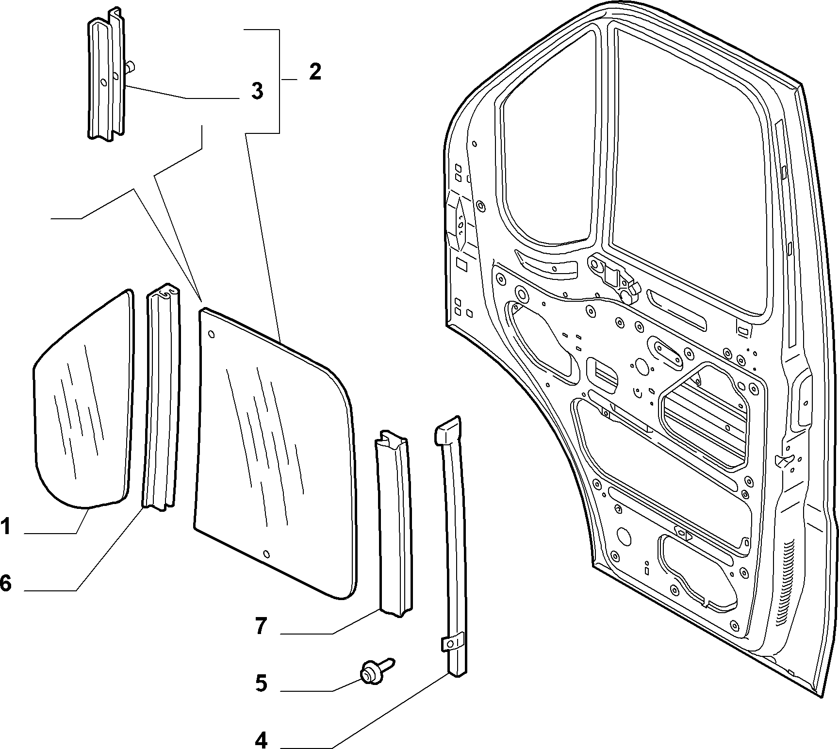 FIAT 1305 137 080 - Бокове вікно autozip.com.ua