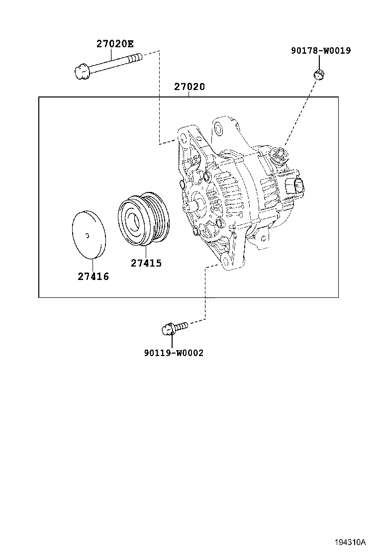 TOYOTA 270600Q190 - Генератор autozip.com.ua