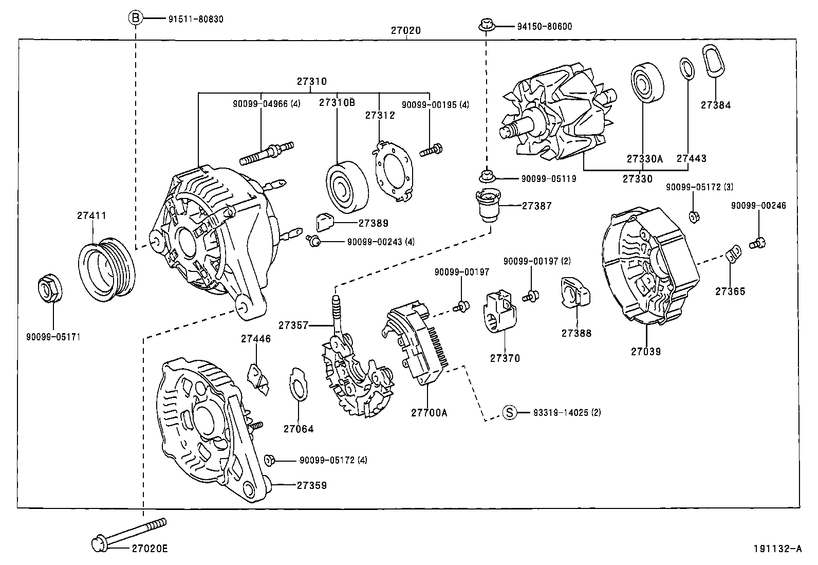 TOYOTA 27060-22100 - Генератор autozip.com.ua