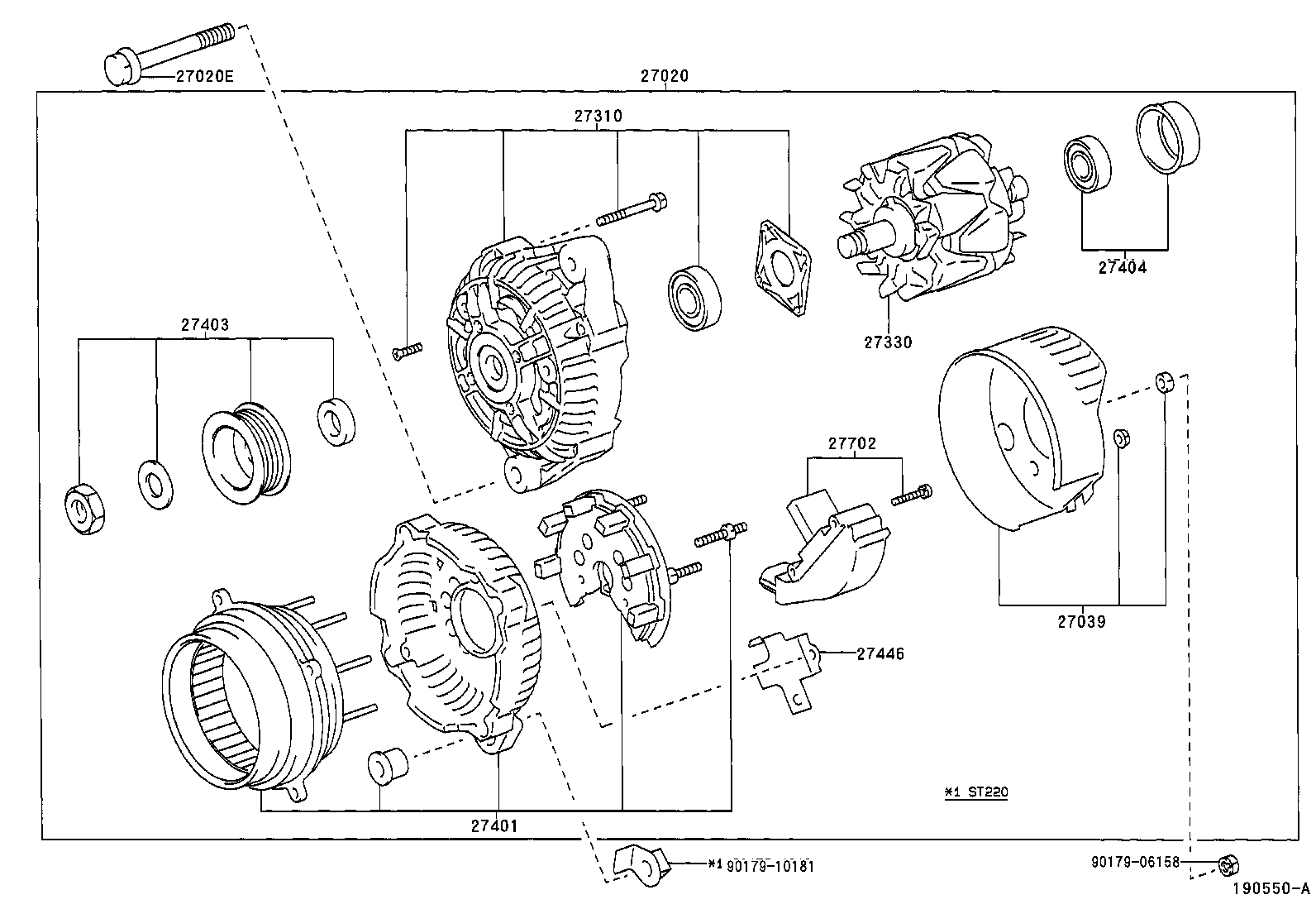 TOYOTA 2731003070 - FRAME ASSY, DRIVE END, ALTERNATOR autozip.com.ua