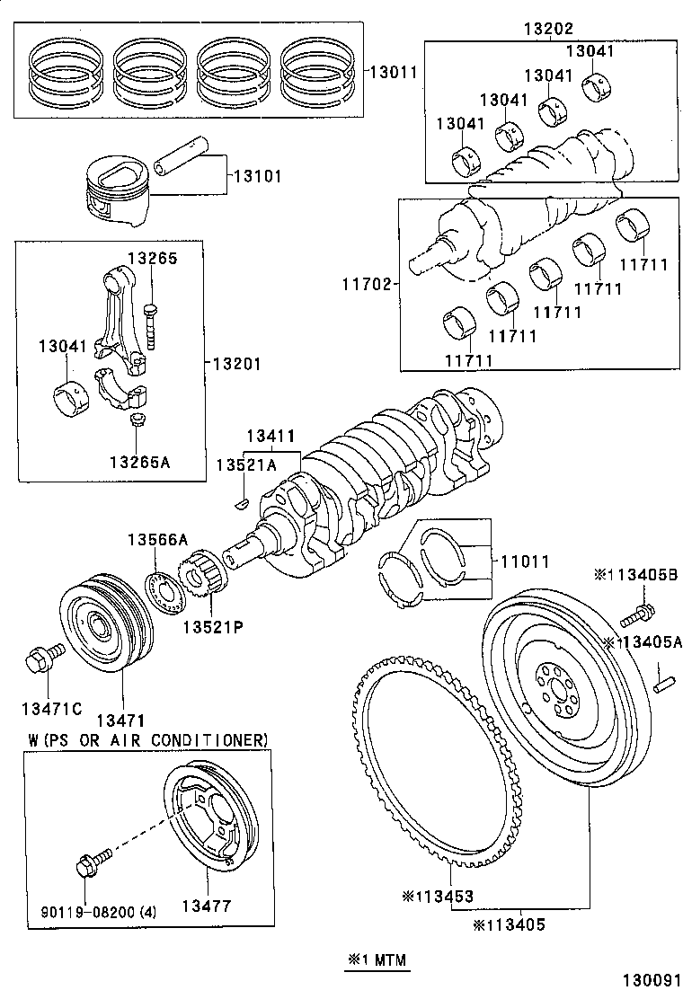 TOYOTA 13521-11030 - Шестерня, колінчастий вал autozip.com.ua