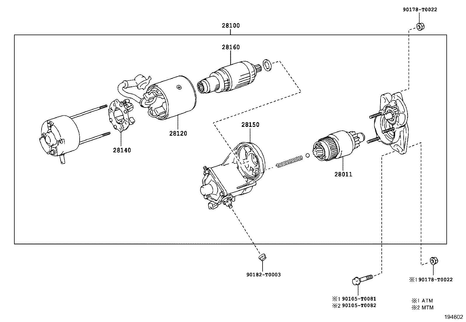 TOYOTA 281000L052 - Стартер autozip.com.ua