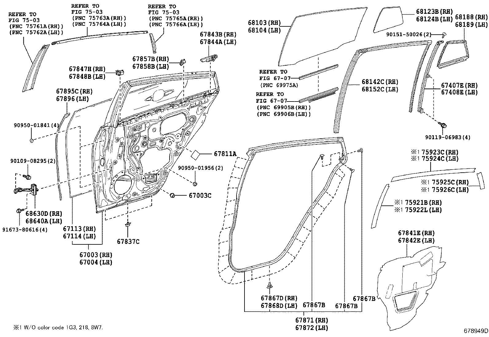 TOYOTA 68124 47030 - Бокове вікно autozip.com.ua