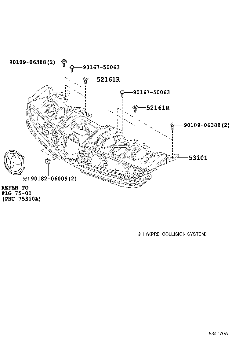 TOYOTA 53101-47080 - Решітка радіатора autozip.com.ua