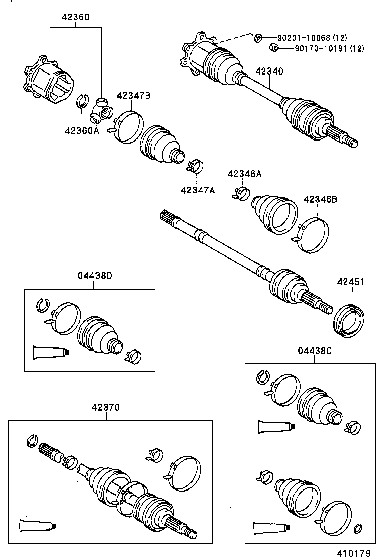 TOYOTA 04437-28010* - Пильник, приводний вал autozip.com.ua