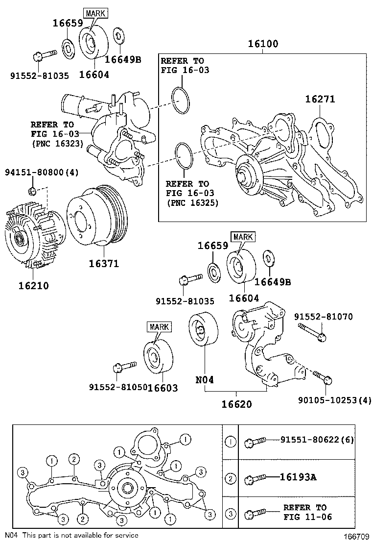 TOYOTA 16271-31040 - Прокладка, водяний насос autozip.com.ua