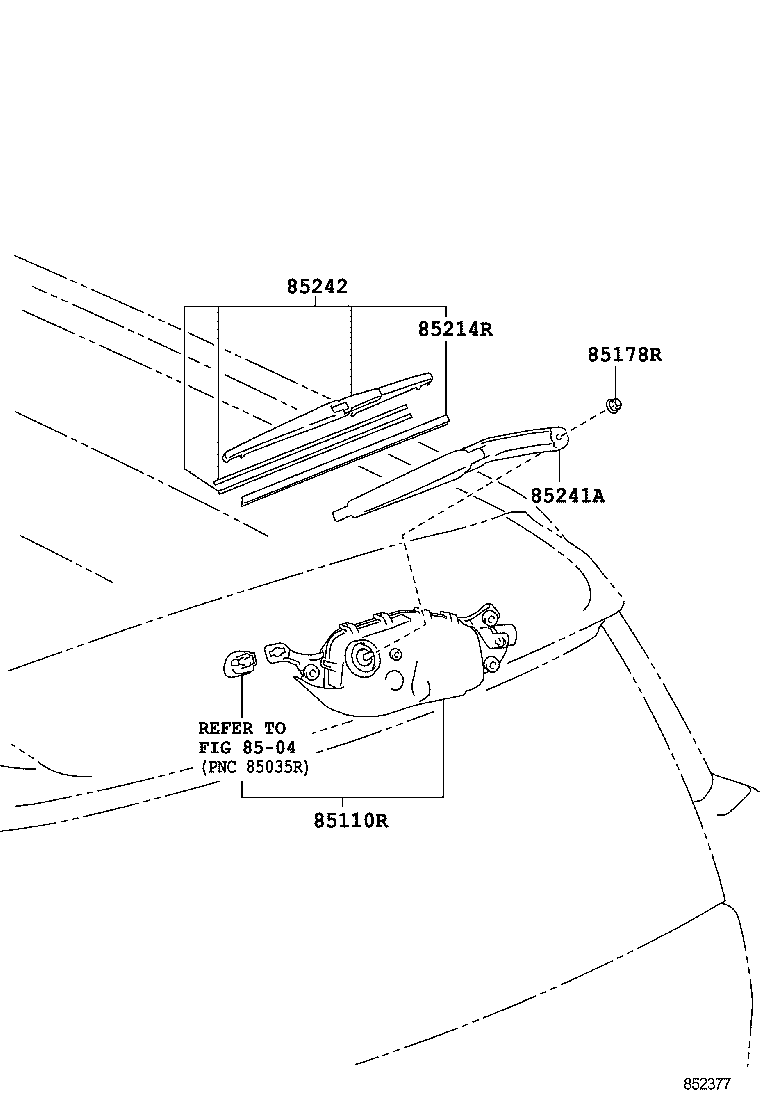 TOYOTA 85242 42030 - Щітка склоочисника autozip.com.ua