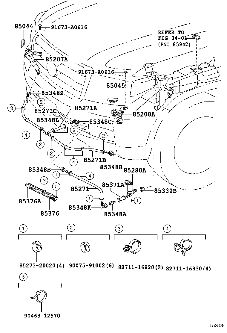 TOYOTA 85208-60060 - Розпилювач, форсунка, система очищення фар autozip.com.ua