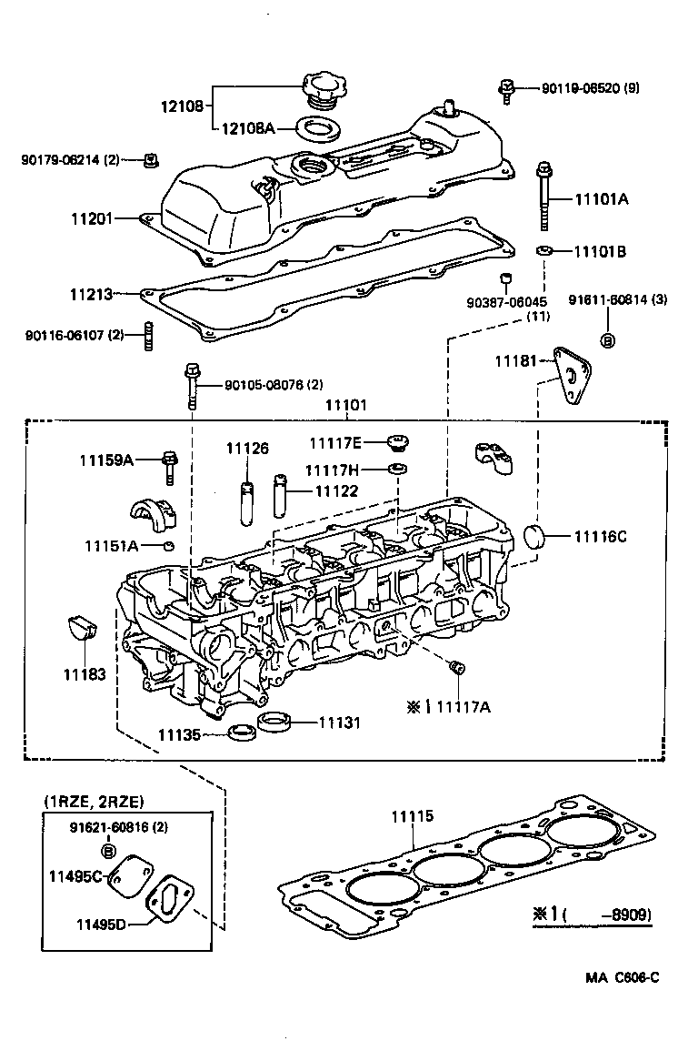 TOYOTA 11115-75020 - Прокладка, головка циліндра autozip.com.ua