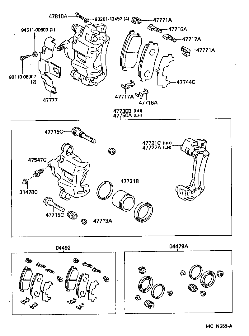 TOYOTA 4775060070 - Гальмівний супорт autozip.com.ua