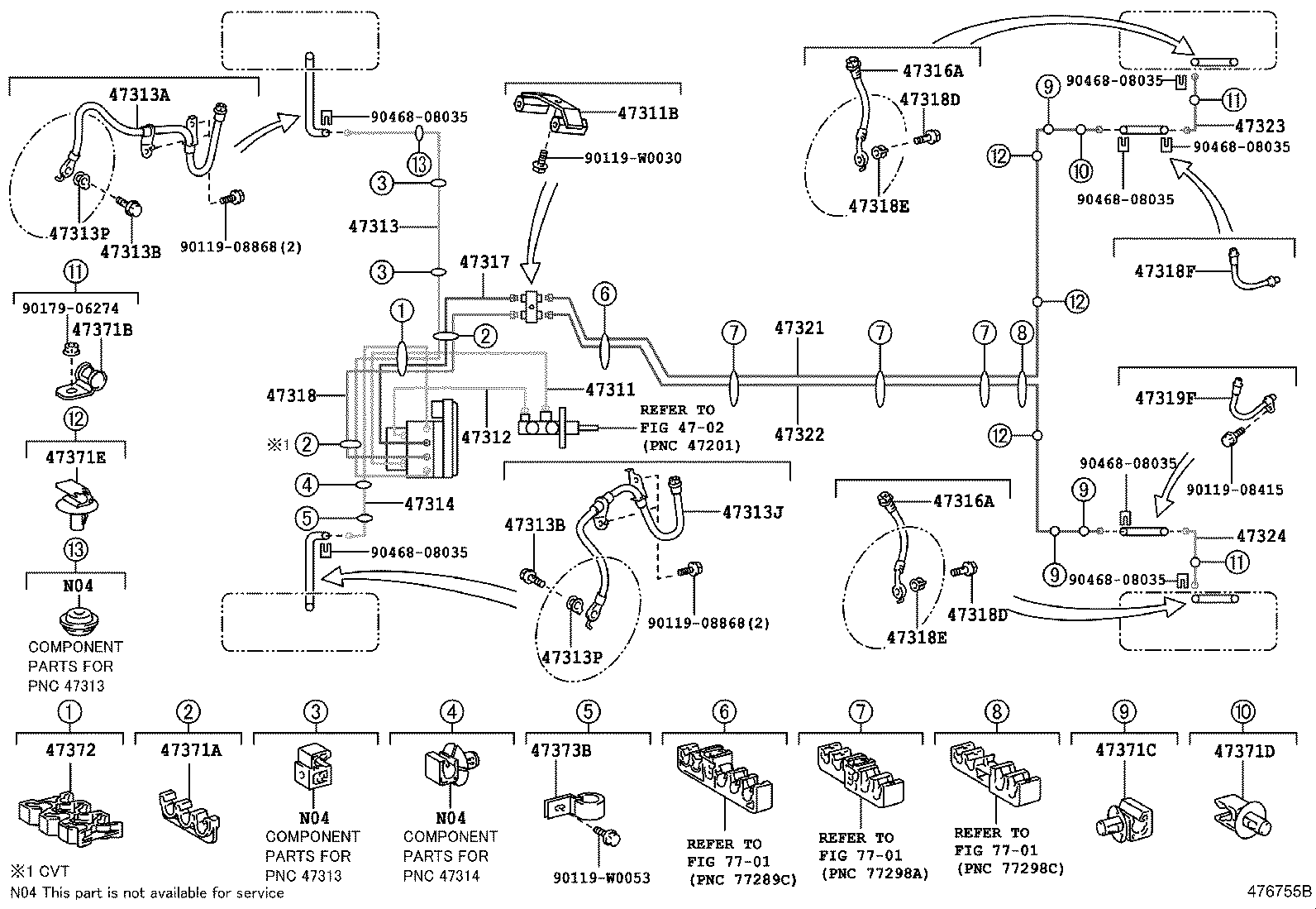 TOYOTA 90947-W2015 - Гальмівний шланг autozip.com.ua