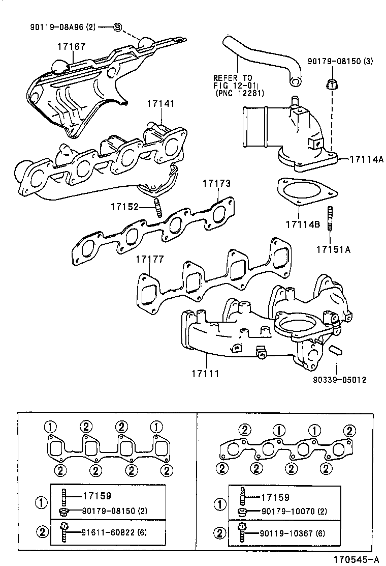 TOYOTA 17173-54030 - Прокладка, випускний колектор autozip.com.ua