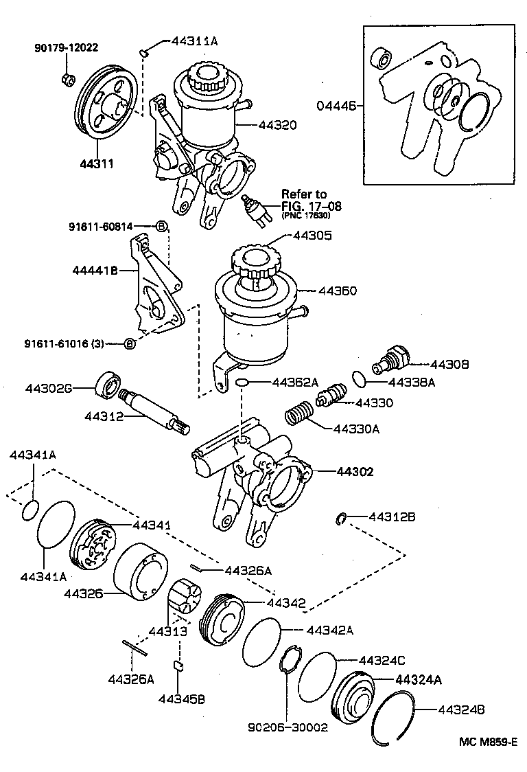 TOYOTA 44320-20360 - Гідравлічний насос, рульове управління, ГУР autozip.com.ua