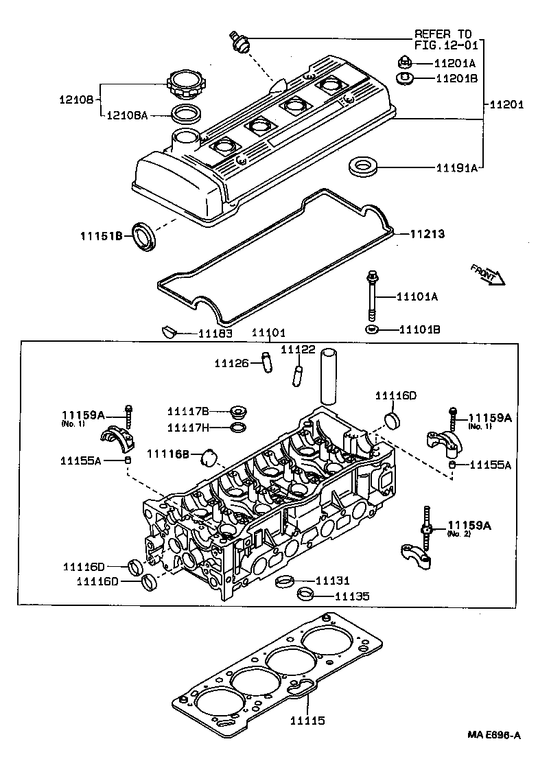 TOYOTA 11213-02030 - Прокладка, кришка головки циліндра autozip.com.ua