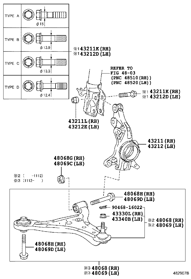 TOYOTA 48068 79015* - Важіль незалежної підвіски колеса autozip.com.ua