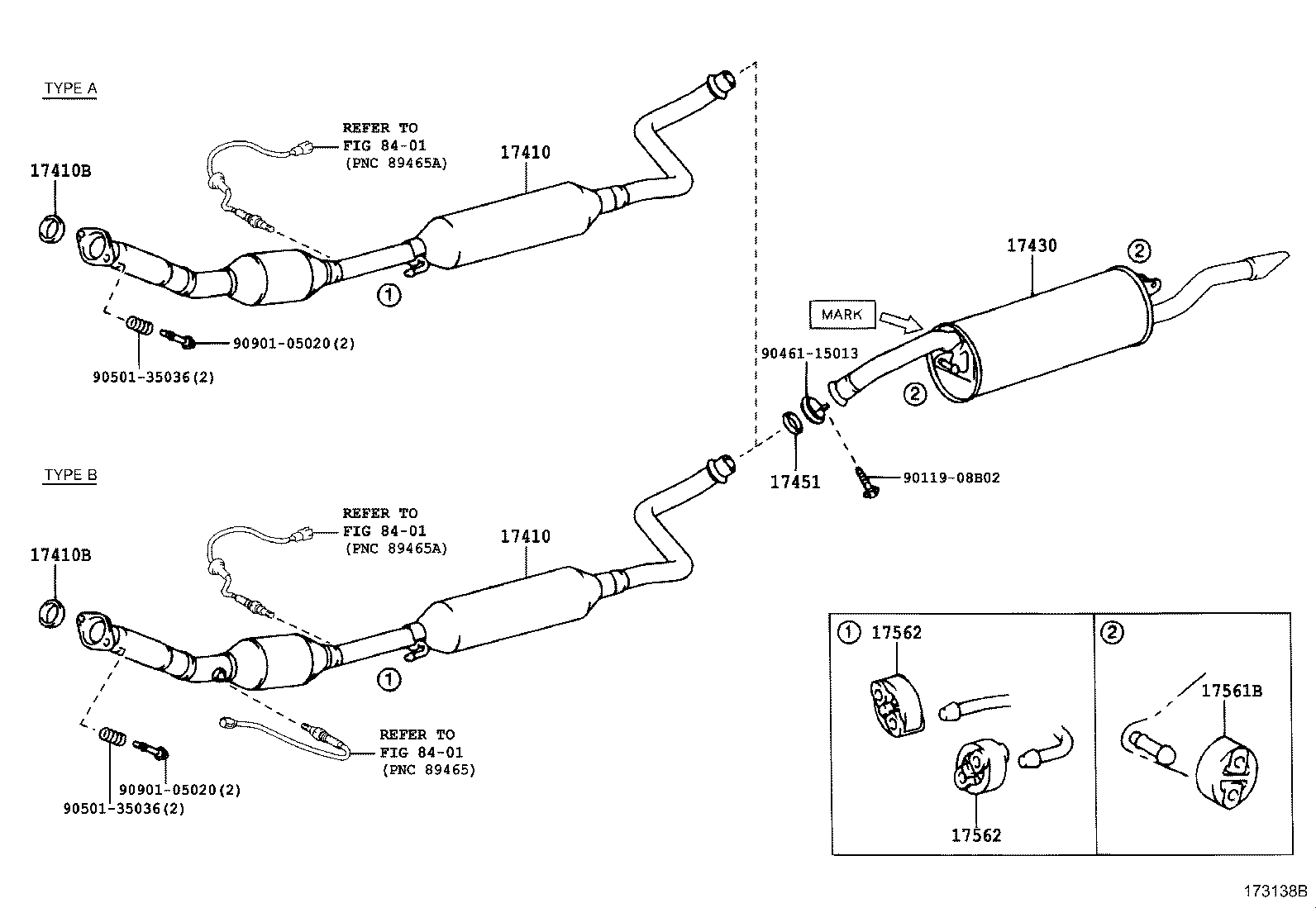 TOYOTA 17451-21030 - Прокладка, труба вихлопного газу autozip.com.ua