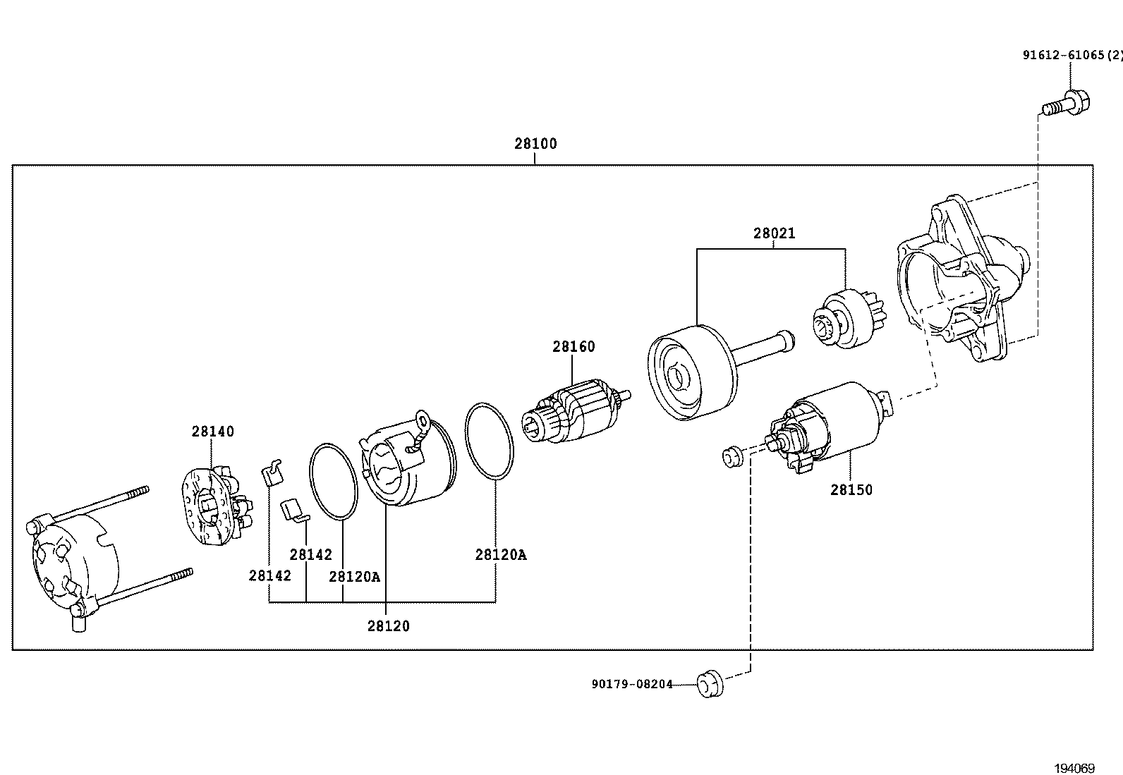 TOYOTA 2810037031 - Стартер autozip.com.ua