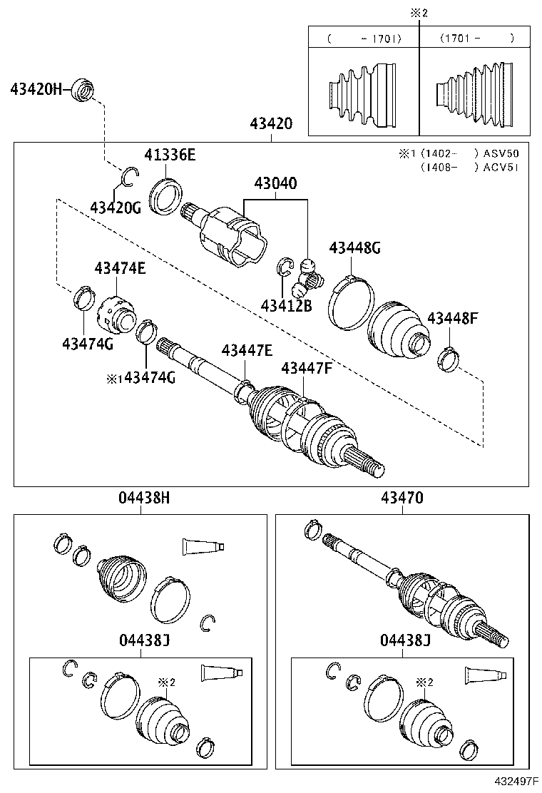 TOYOTA 04428-0R050 - Пильник, приводний вал autozip.com.ua